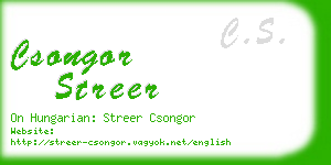 csongor streer business card